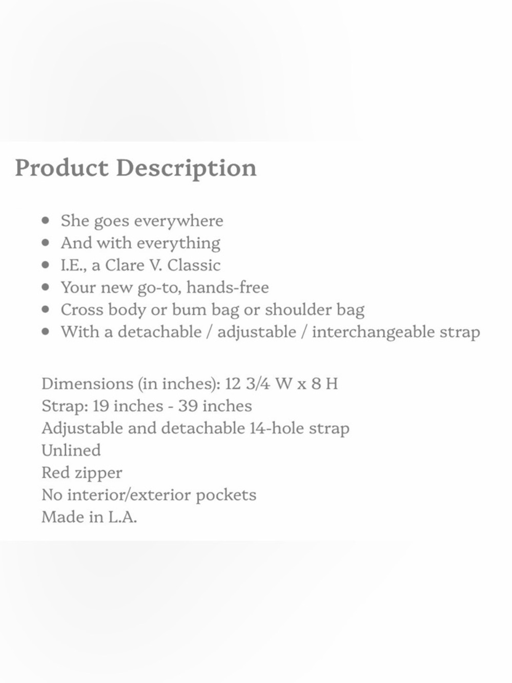 Clare V Grande Fanny Red Tomate Perforated Crossbody Belt Bag Clare V. Vivier - Picture 10 of 10